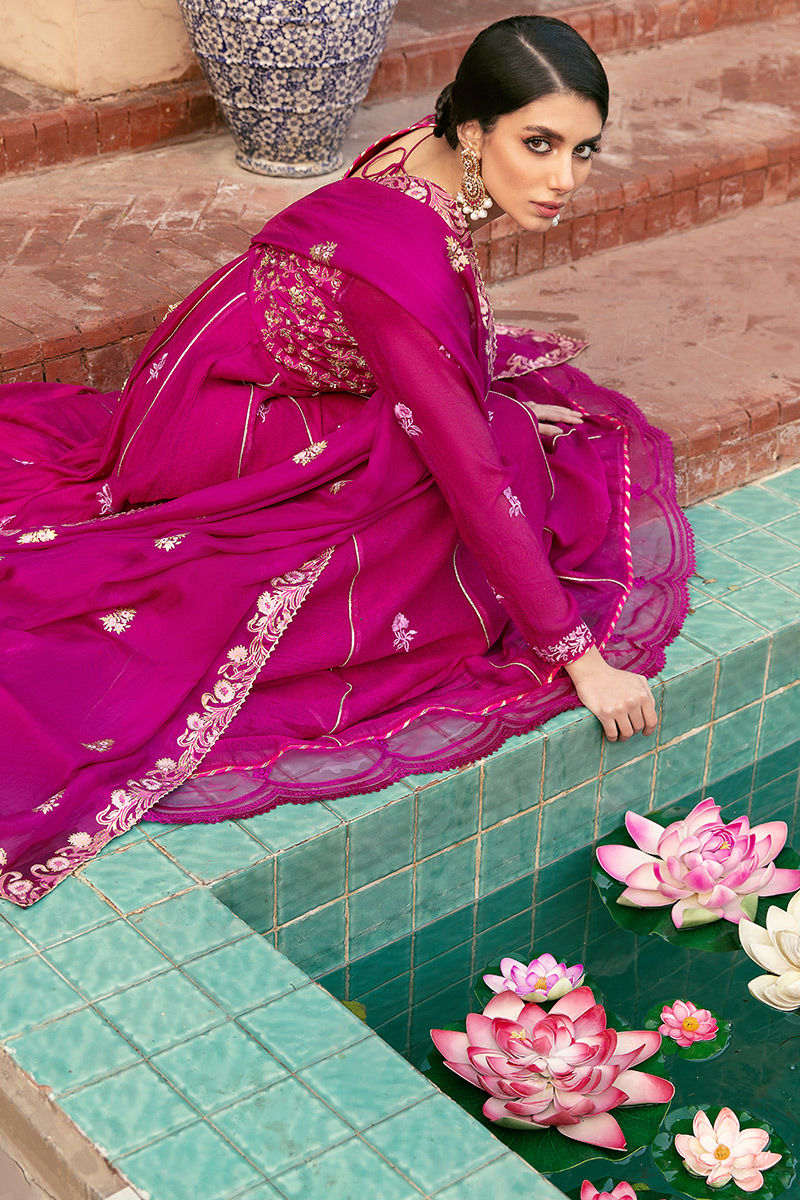 Ansab Jahangir | Luxury Silk Pret | FRENCH ROSE - Official Ansab Jahangir stockist in UK - Sakeena London