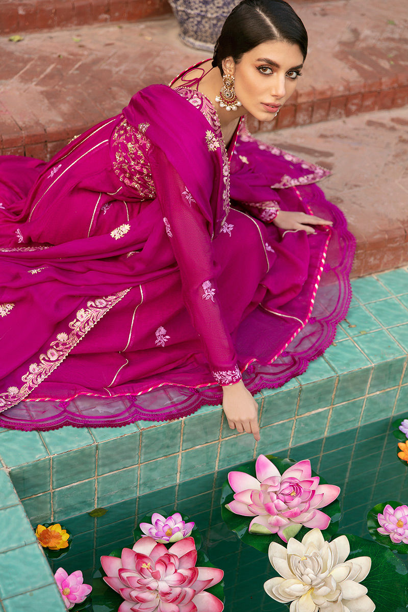 Ansab Jahangir | Luxury Silk Pret | FRENCH ROSE - Official Ansab Jahangir stockist in UK - Sakeena London