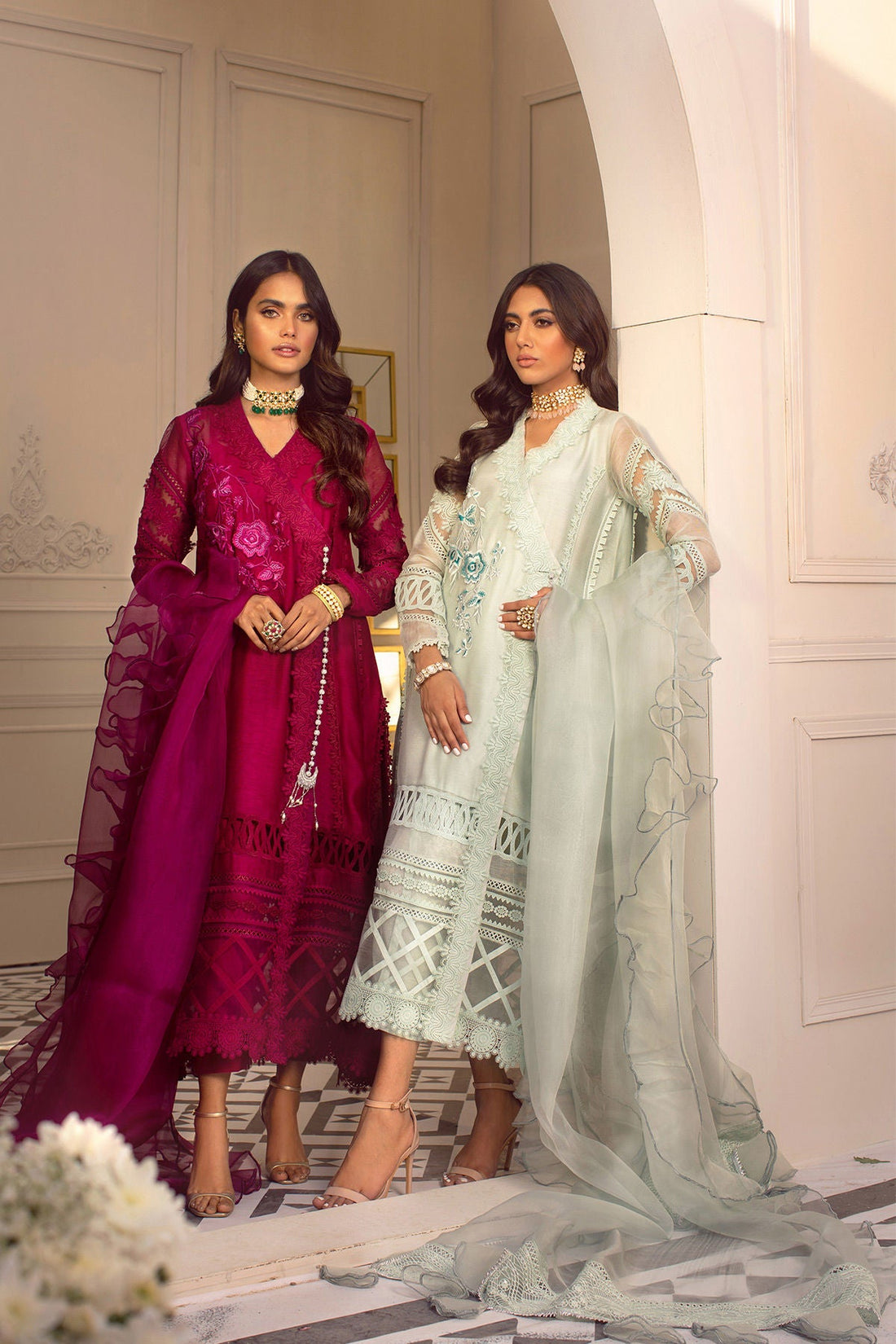 Annus Abrar | Designer Picks 24 | CALLA-CRANBERRY - Official Annus Abrar stockist in UK - Sakeena London