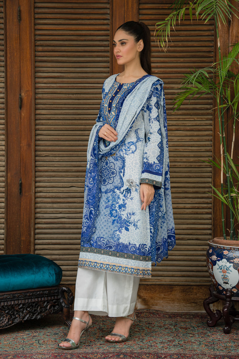 Shamaeel Ansari | Gulrang Lawn | LP-01 - Official Shamaeel Ansari stockist in UK - Sakeena London