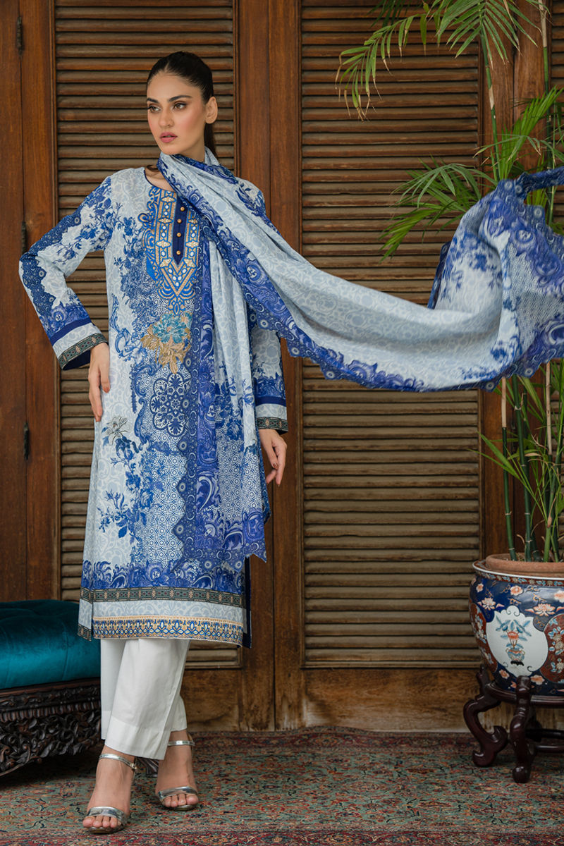 Shamaeel Ansari | Gulrang Lawn | LP-01 - Official Shamaeel Ansari stockist in UK - Sakeena London