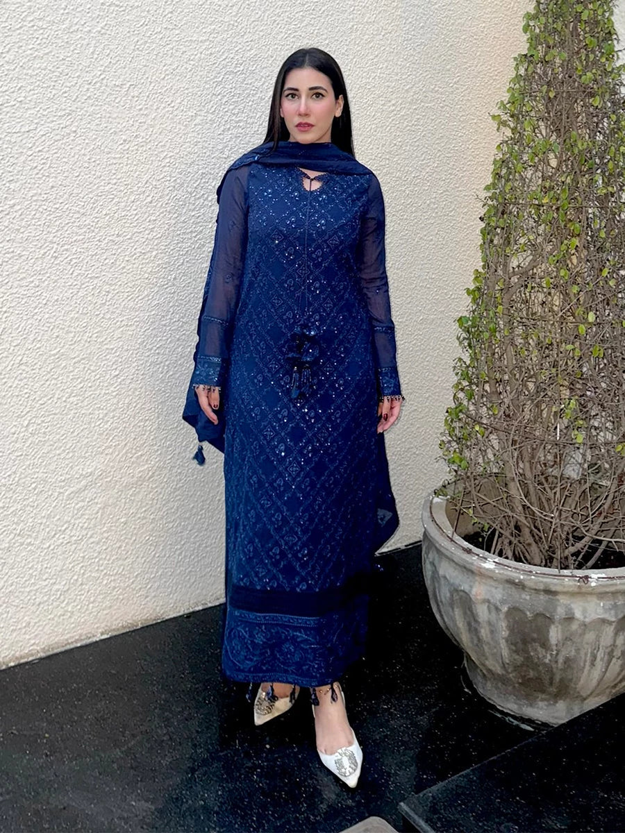 Salitex | Signature Festive Chiffon | SUNS7CH042UT - Official Salitex stockist in UK - Sakeena London