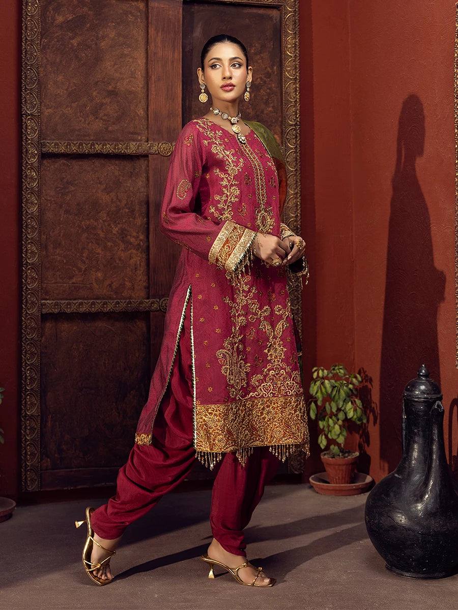 Salitex | Signature Festive Chiffon | SUNW6JI017UT - Official Salitex stockist in UK - Sakeena London