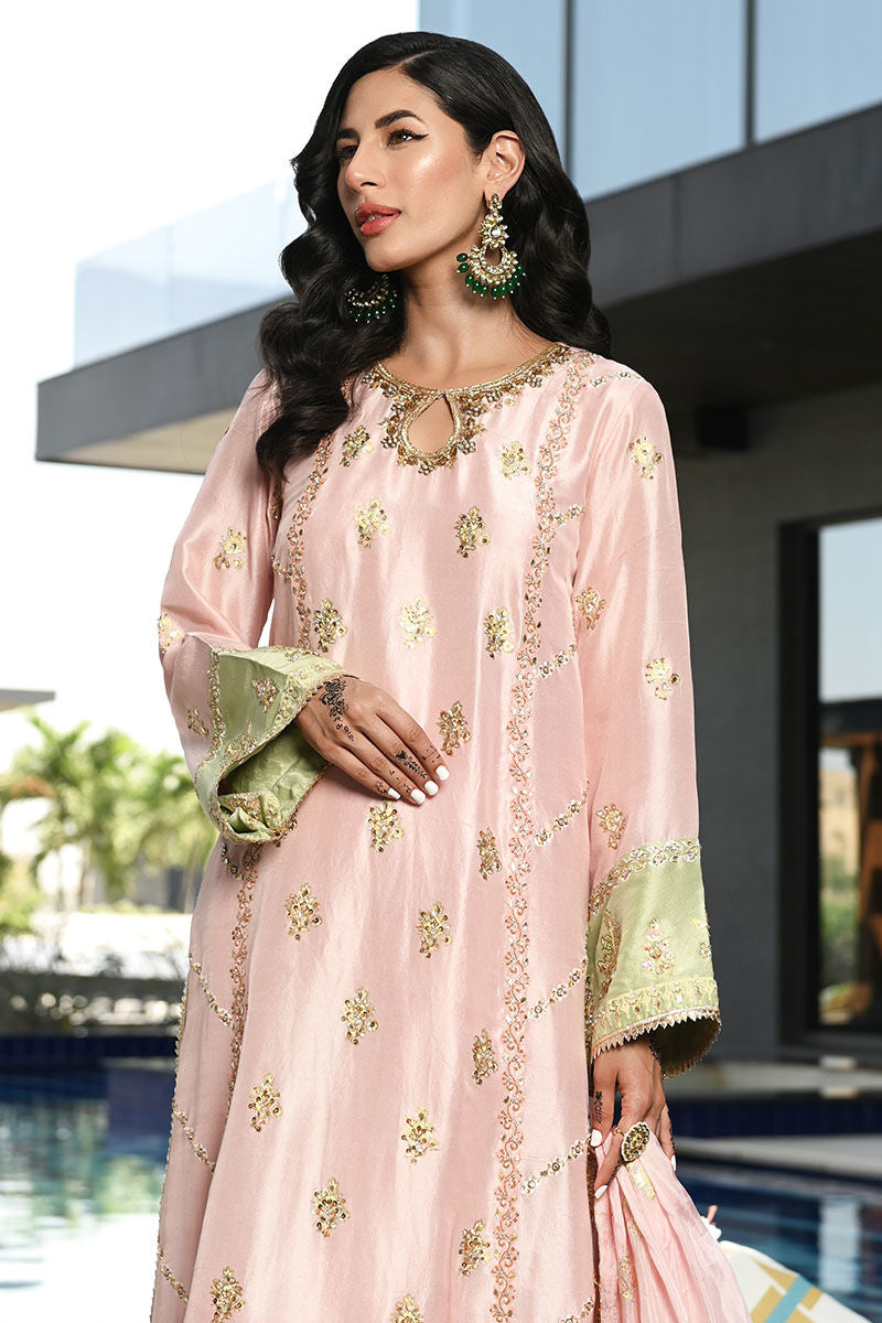 Ansab Jahangir | Luxury Silk Pret | CRYSTAL ROSE - Official Ansab Jahangir stockist in UK - Sakeena London