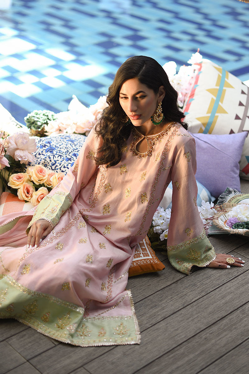 Ansab Jahangir | Luxury Silk Pret | CRYSTAL ROSE - Official Ansab Jahangir stockist in UK - Sakeena London