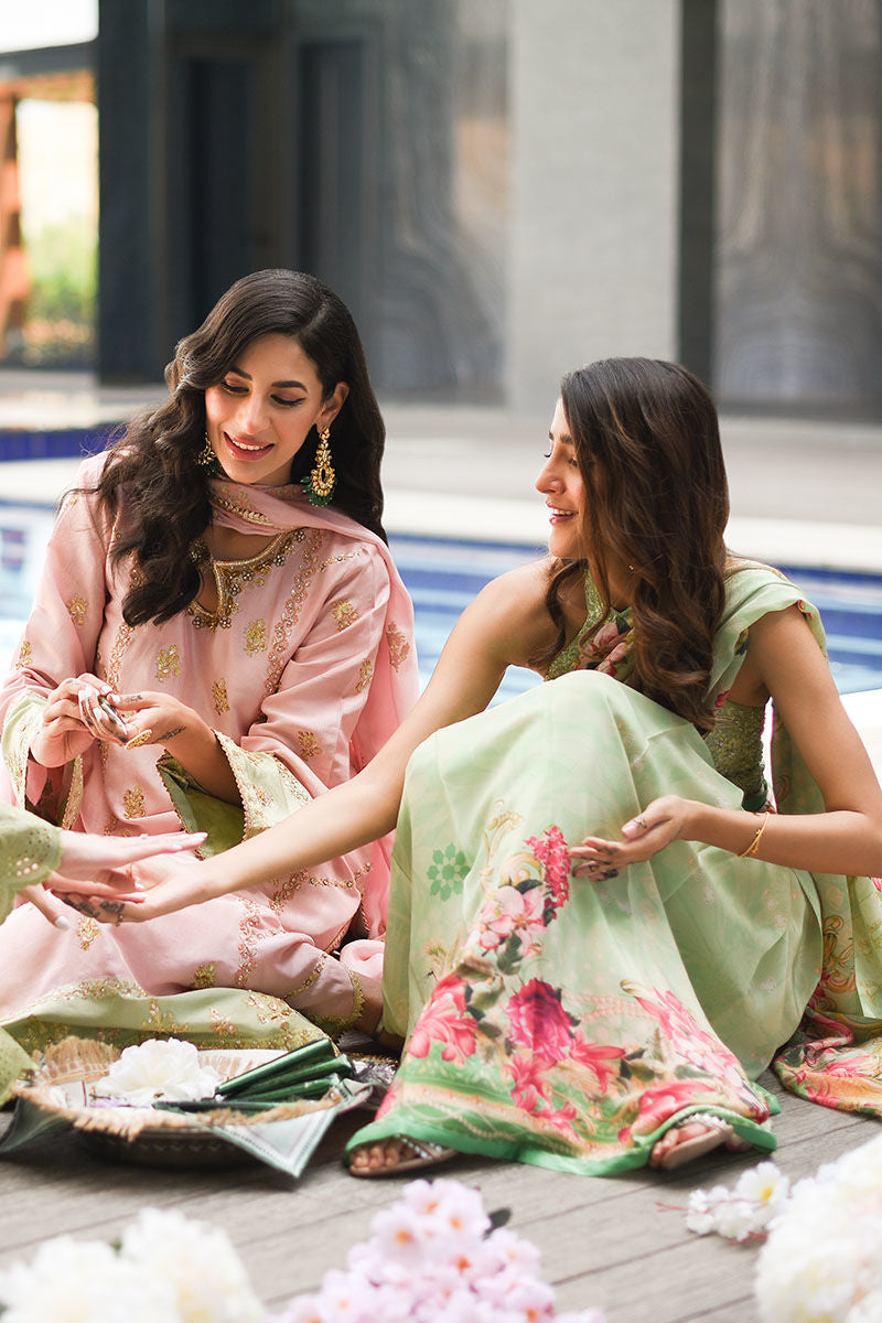 Ansab Jahangir | Luxury Silk Pret | CRYSTAL ROSE - Official Ansab Jahangir stockist in UK - Sakeena London