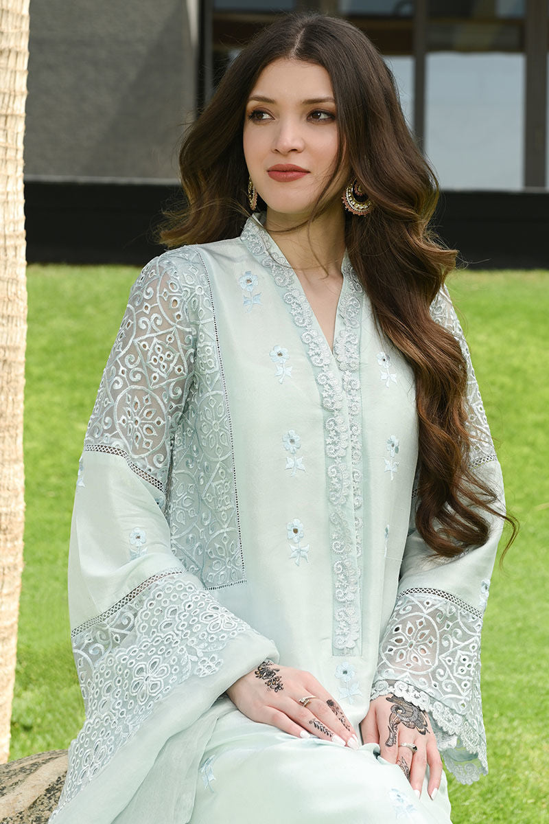 Ansab Jahangir | Luxury Silk Pret | BLUE FOG - Official Ansab Jahangir stockist in UK - Sakeena London