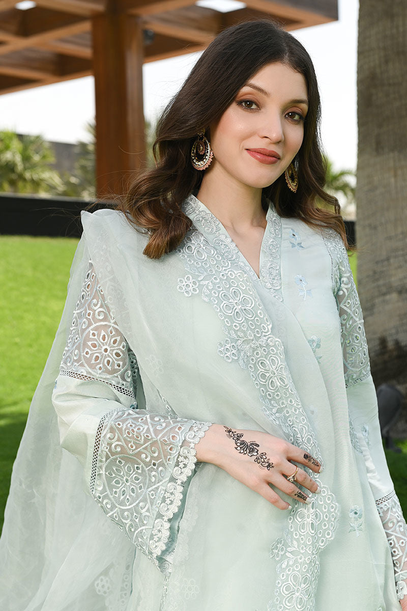 Ansab Jahangir | Luxury Silk Pret | BLUE FOG - Official Ansab Jahangir stockist in UK - Sakeena London