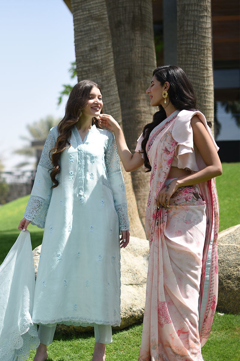 Ansab Jahangir | Luxury Silk Pret | CHALK PINK - Official Ansab Jahangir stockist in UK - Sakeena London