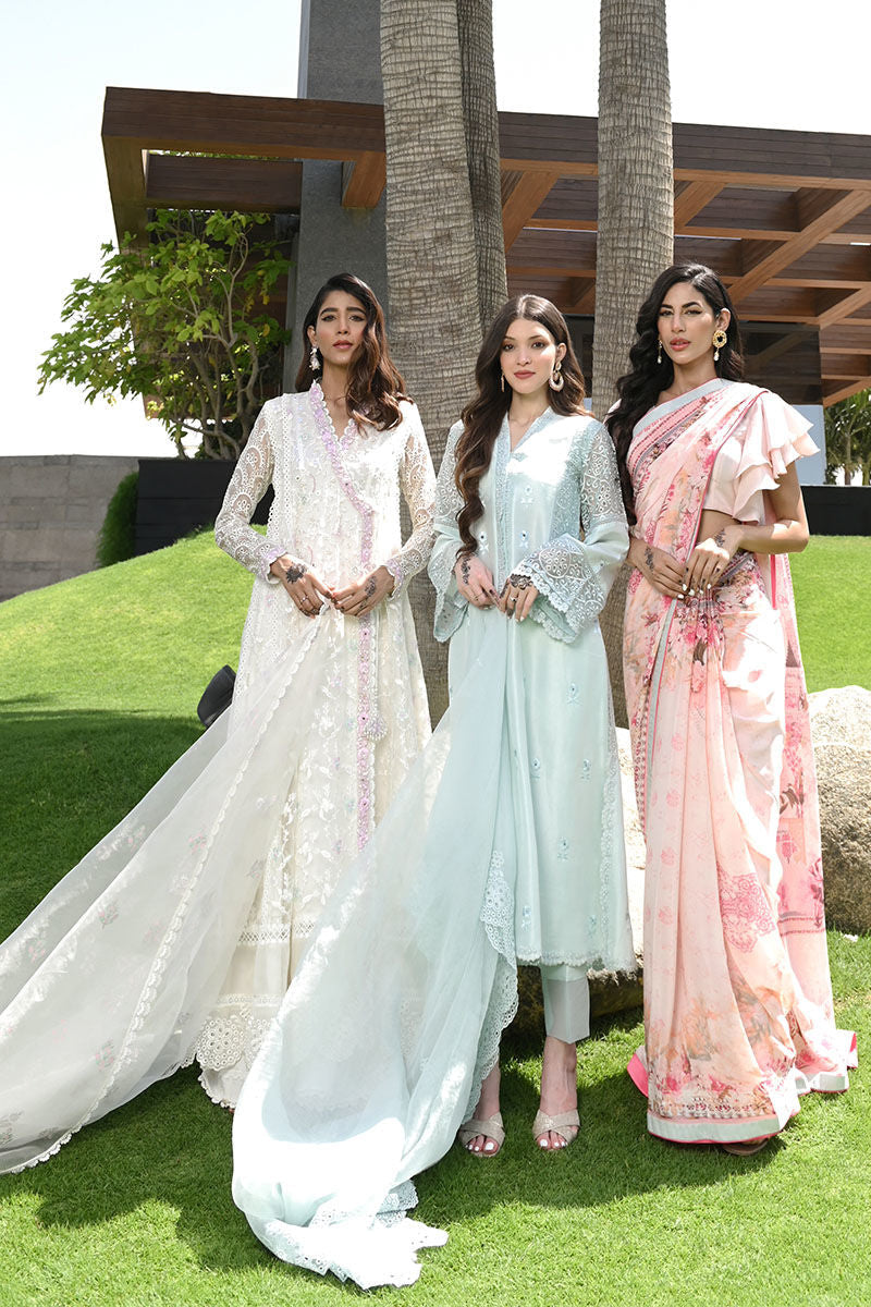 Ansab Jahangir | Luxury Silk Pret | CHALK PINK - Official Ansab Jahangir stockist in UK - Sakeena London