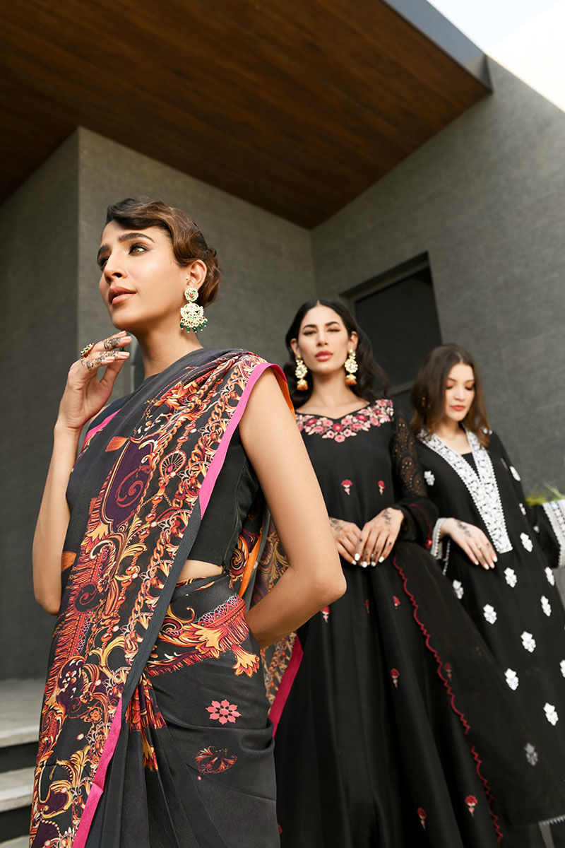 Ansab Jahangir | Luxury Silk Pret | BLACK DIAMOND - Official Ansab Jahangir stockist in UK - Sakeena London