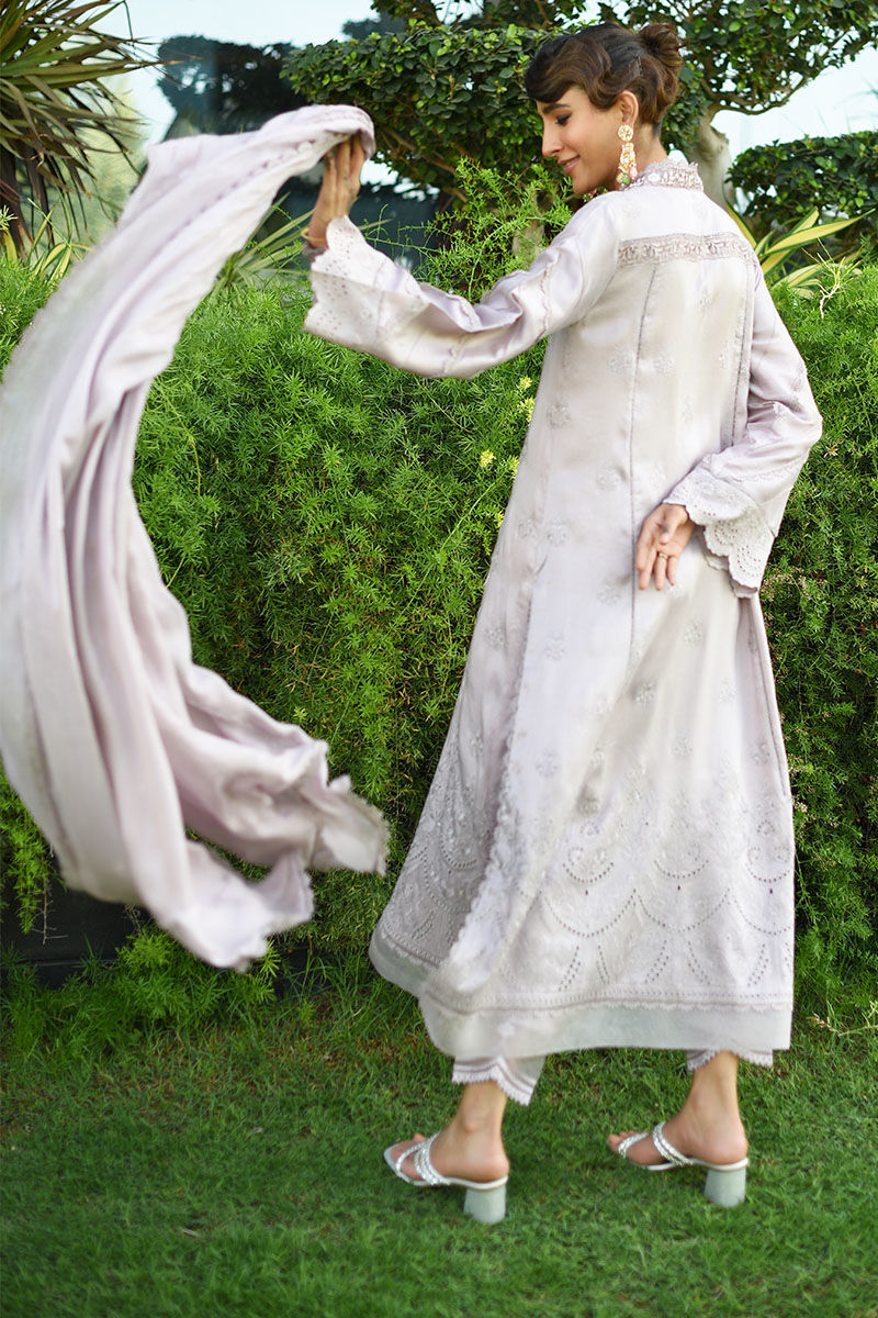 Ansab Jahangir | Luxury Silk Pret | LILAC MARBLE - Official Ansab Jahangir stockist in UK - Sakeena London
