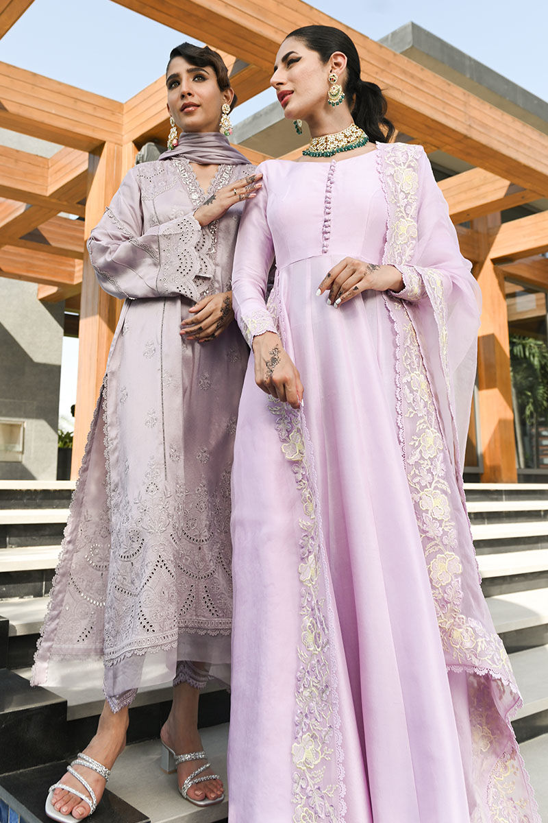 Ansab Jahangir | Luxury Silk Pret | LILAC MARBLE - Official Ansab Jahangir stockist in UK - Sakeena London