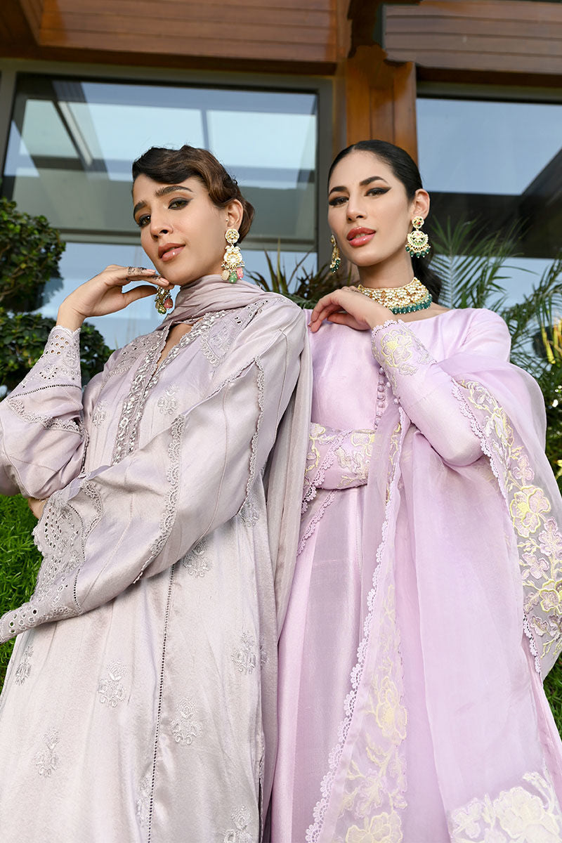 Ansab Jahangir | Luxury Silk Pret | HEIRLOOM LILAC - Official Ansab Jahangir stockist in UK - Sakeena London