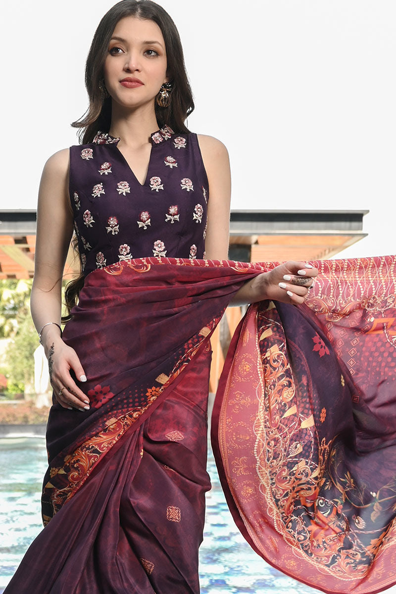 Ansab Jahangir | Luxury Silk Pret | VINTAGE VOILET - Official Ansab Jahangir stockist in UK - Sakeena London