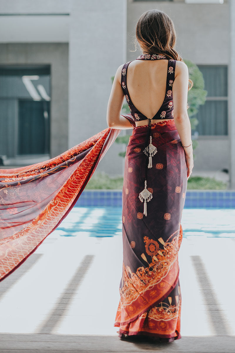 Ansab Jahangir | Luxury Silk Pret | VINTAGE VOILET - Official Ansab Jahangir stockist in UK - Sakeena London
