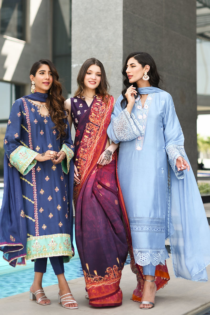 Ansab Jahangir | Luxury Silk Pret | VINTAGE VOILET - Official Ansab Jahangir stockist in UK - Sakeena London