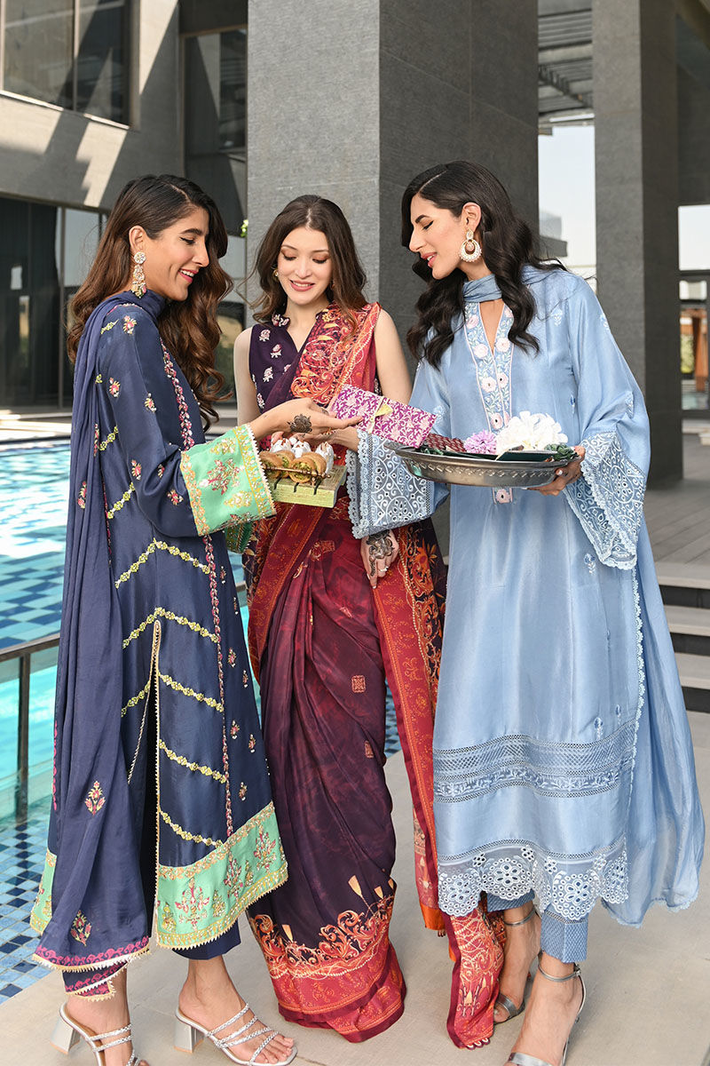 Ansab Jahangir | Luxury Silk Pret | VINTAGE VOILET - Official Ansab Jahangir stockist in UK - Sakeena London