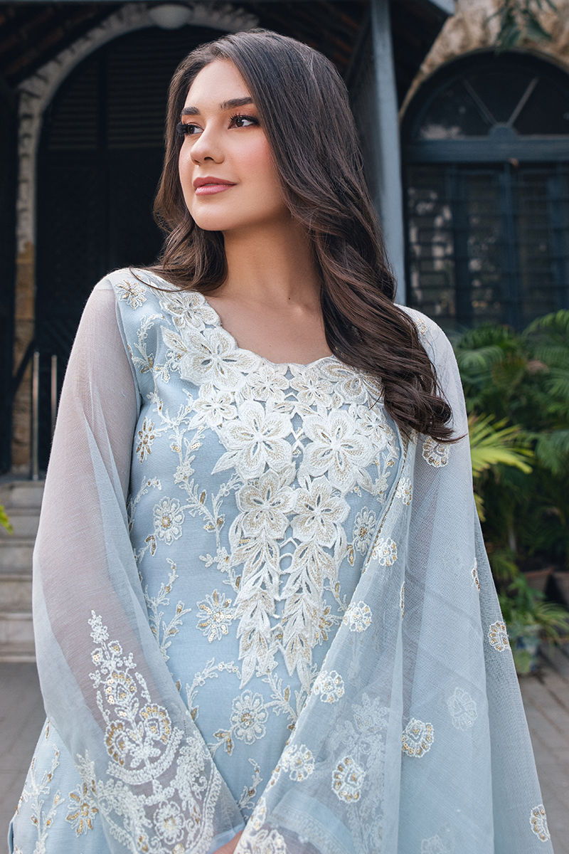Fatima Khan | Luxury Pret 24 | LILY BLUE - Official Fatima Khan stockist in UK - Sakeena London