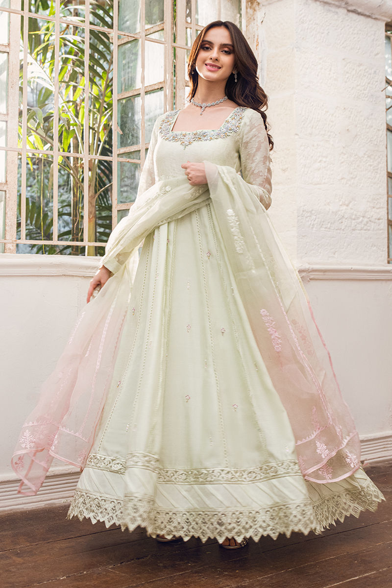 Fatima Khan | Luxury Pret 24 | MEADOW MINT KALIDAR - Official Fatima Khan stockist in UK - Sakeena London