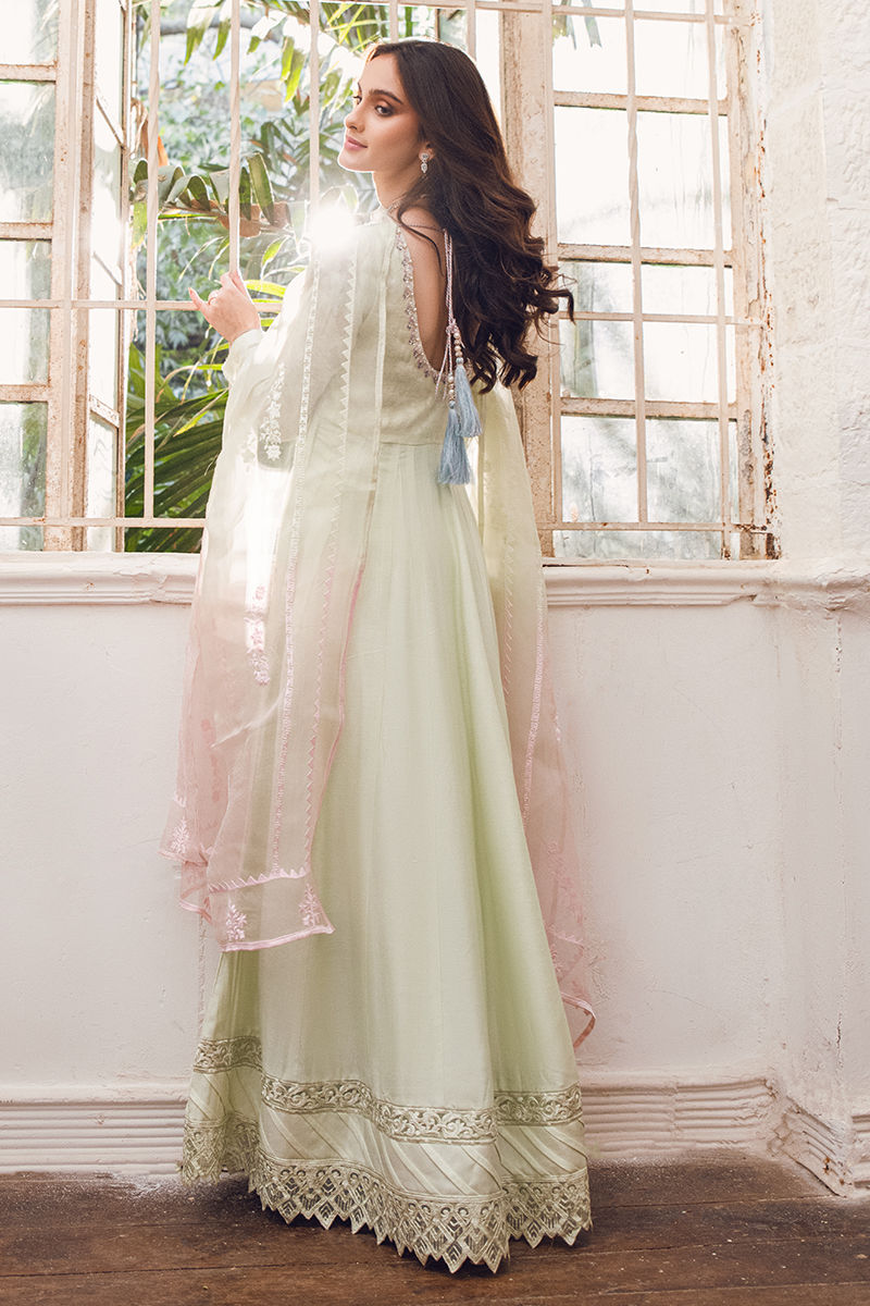 Fatima Khan | Luxury Pret 24 | MEADOW MINT KALIDAR - Official Fatima Khan stockist in UK - Sakeena London