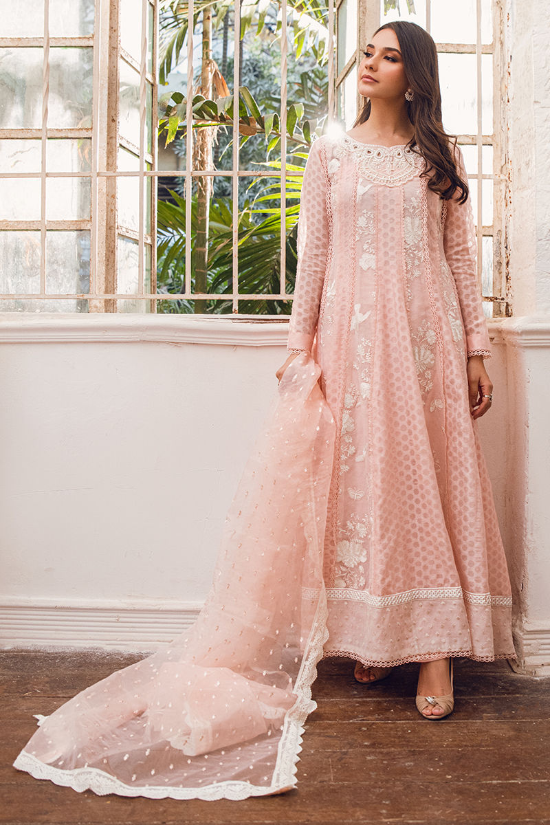 Fatima Khan | Best Sellers 24 | CORAL PEACH KALIDAR - Official Fatima Khan stockist in UK - Sakeena London
