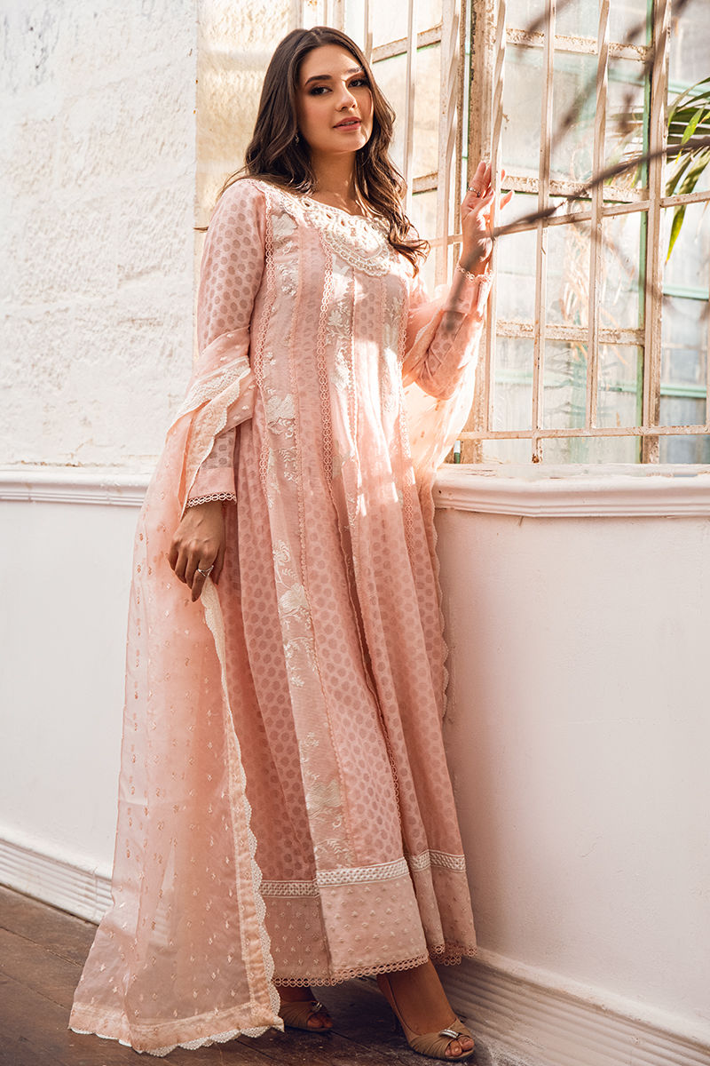 Fatima Khan | Best Sellers 24 | CORAL PEACH KALIDAR - Official Fatima Khan stockist in UK - Sakeena London