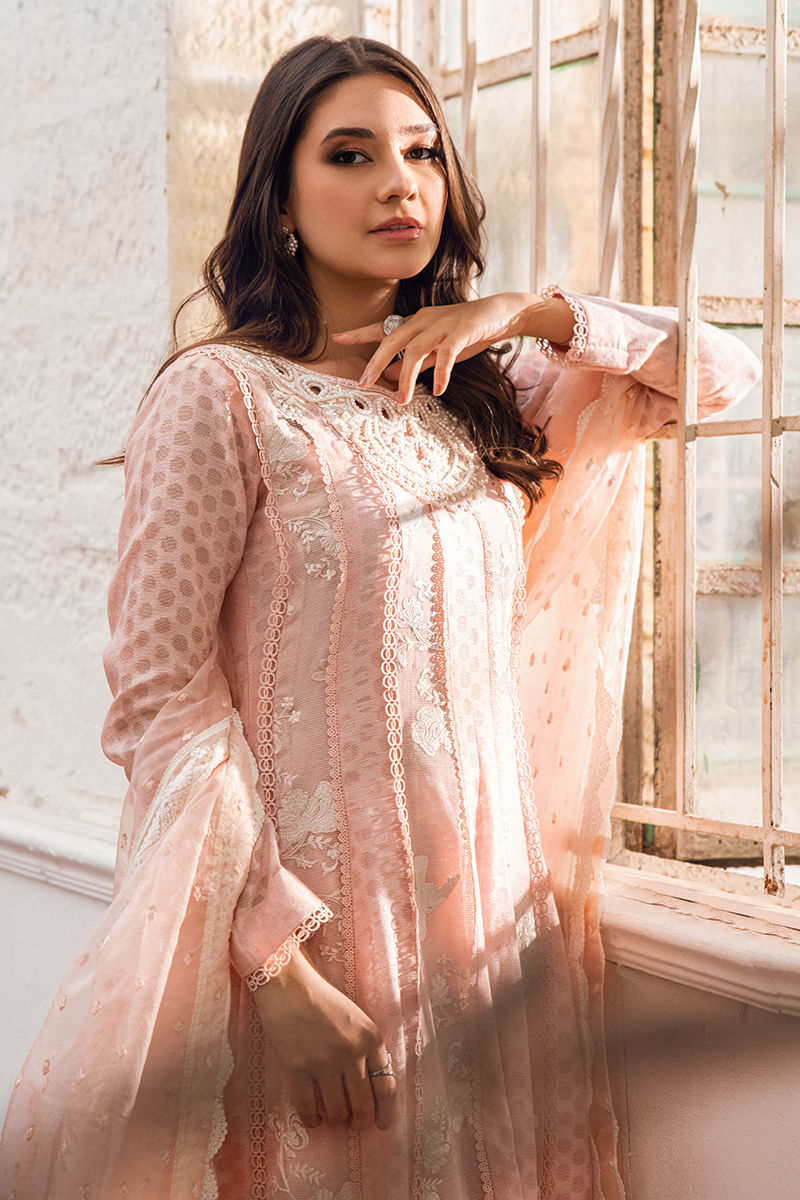 Fatima Khan | Best Sellers 24 | CORAL PEACH KALIDAR - Official Fatima Khan stockist in UK - Sakeena London