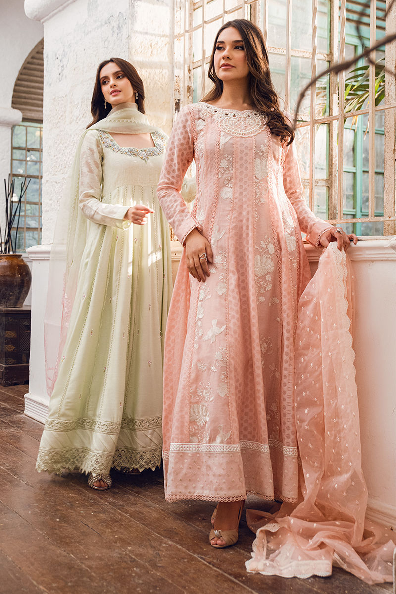 Fatima Khan | Best Sellers 24 | CORAL PEACH KALIDAR - Official Fatima Khan stockist in UK - Sakeena London