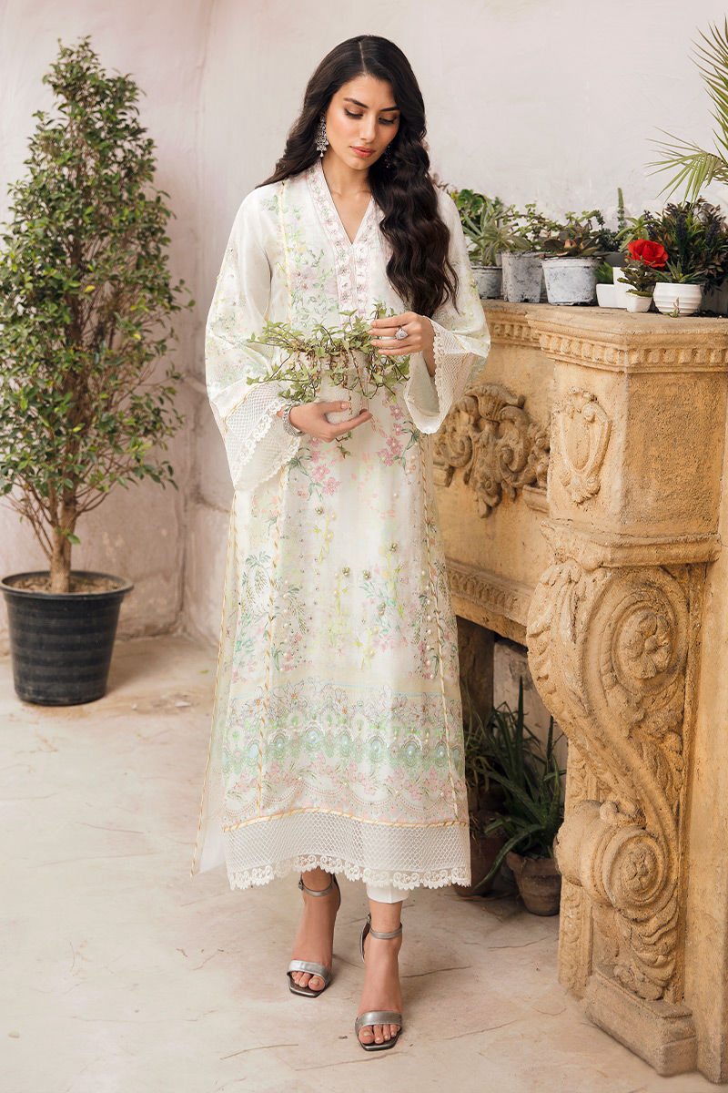Ansab Jahangir | Luxury Silk Pret | WHISPER WHITE - Official Ansab Jahangir stockist in UK - Sakeena London