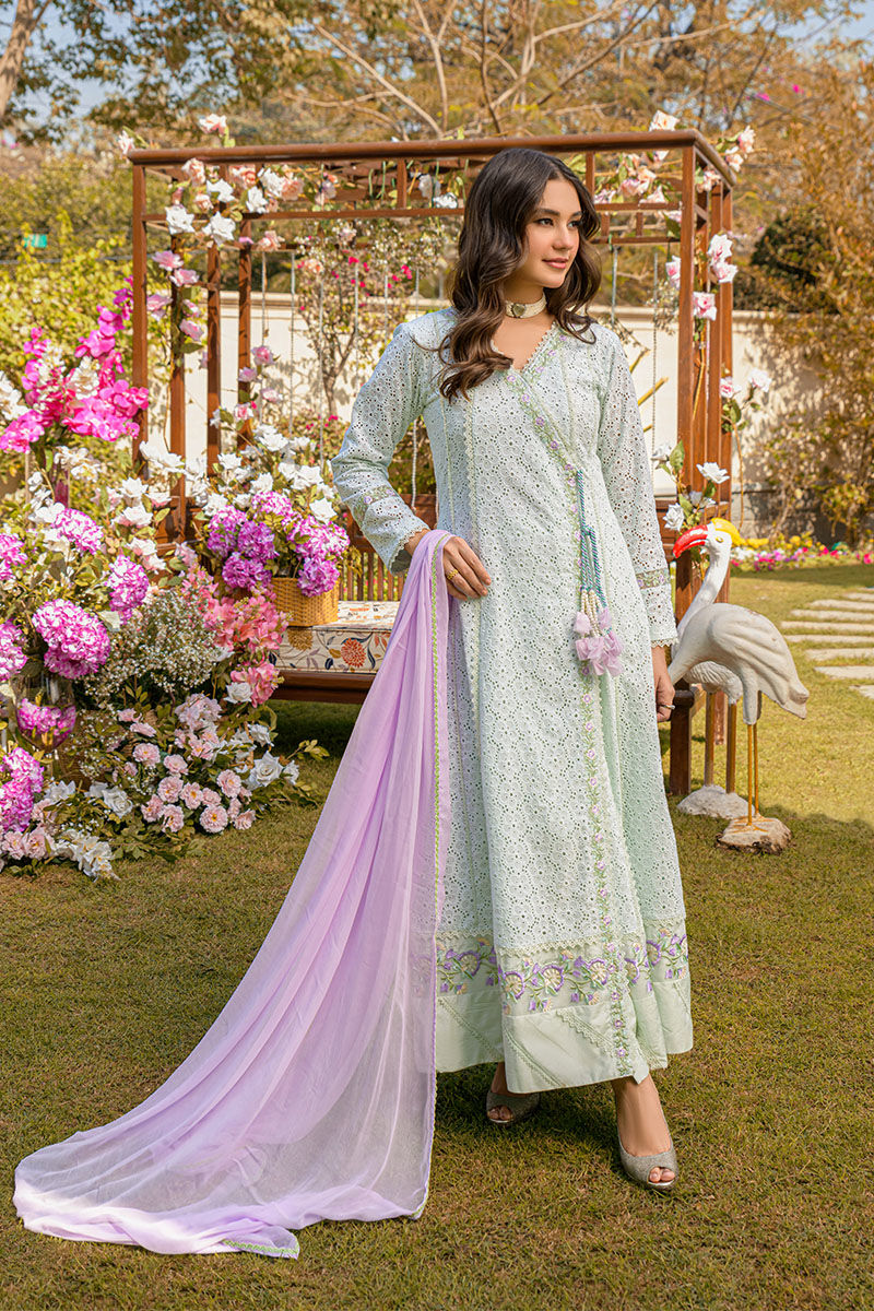 Fatima Khan | Best Sellers 24 | MINT CHIKAN ANGHARKA - Official Fatima Khan stockist in UK - Sakeena London