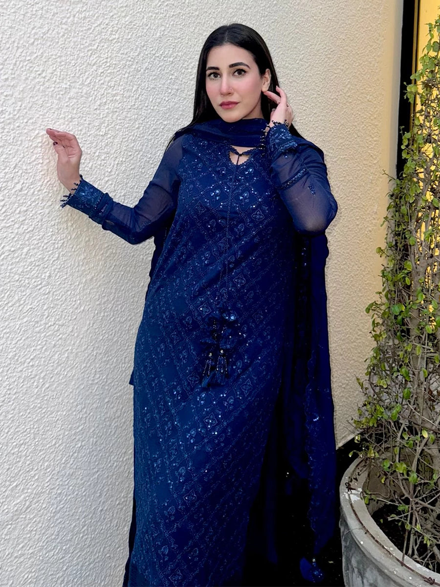 Salitex | Signature Festive Chiffon | SUNS7CH042UT - Official Salitex stockist in UK - Sakeena London