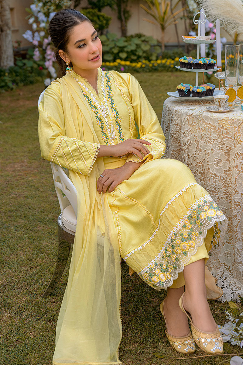 Fatima Khan | Luxury Pret 24 | VIVID YELLOW - Official Fatima Khan stockist in UK - Sakeena London