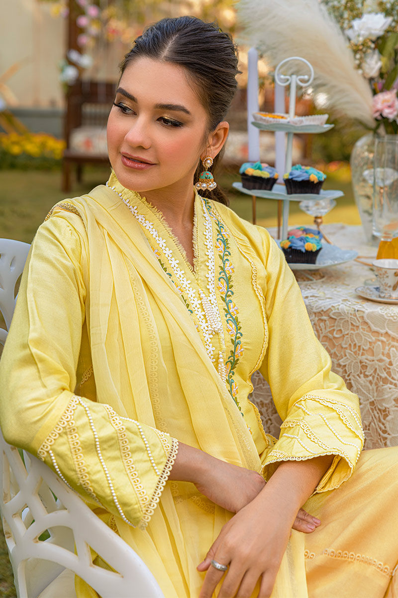 Fatima Khan | Luxury Pret 24 | VIVID YELLOW - Official Fatima Khan stockist in UK - Sakeena London