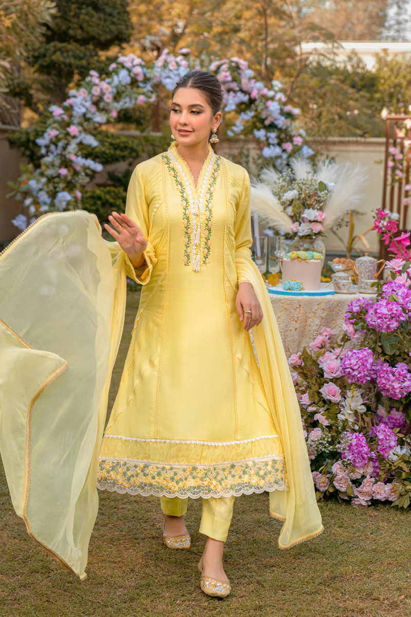 Fatima Khan | Luxury Pret 24 | VIVID YELLOW - Official Fatima Khan stockist in UK - Sakeena London