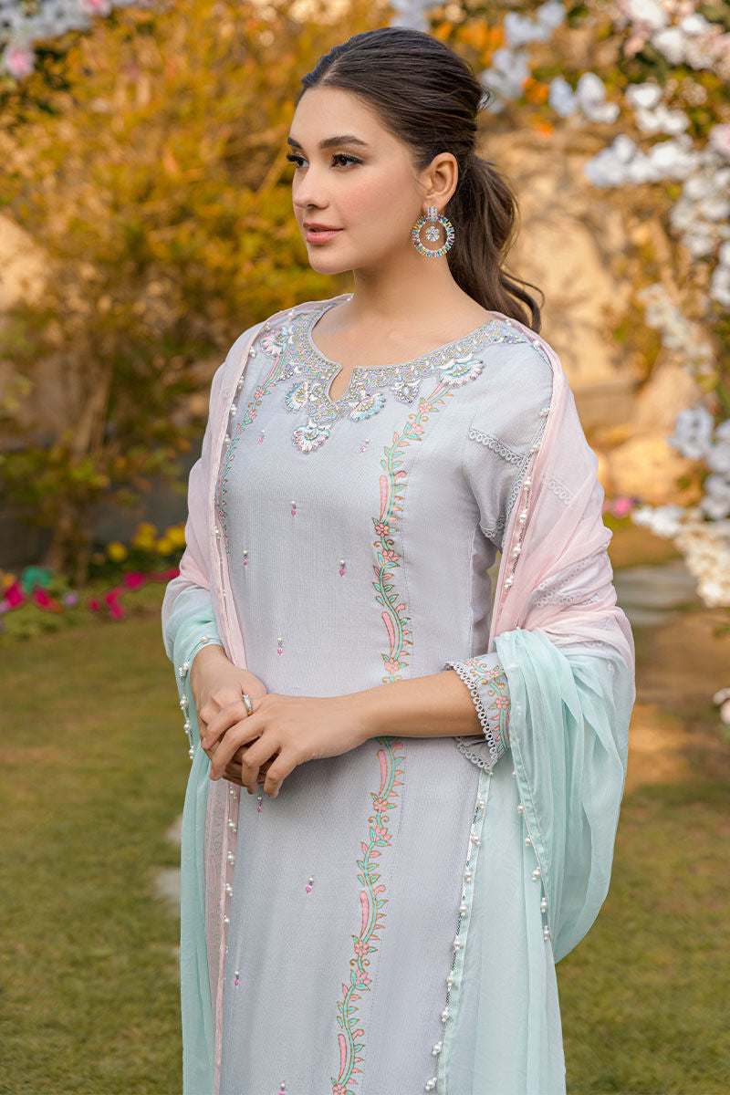 Fatima Khan | Luxury Pret 24 | FRENCH GREY - Official Fatima Khan stockist in UK - Sakeena London