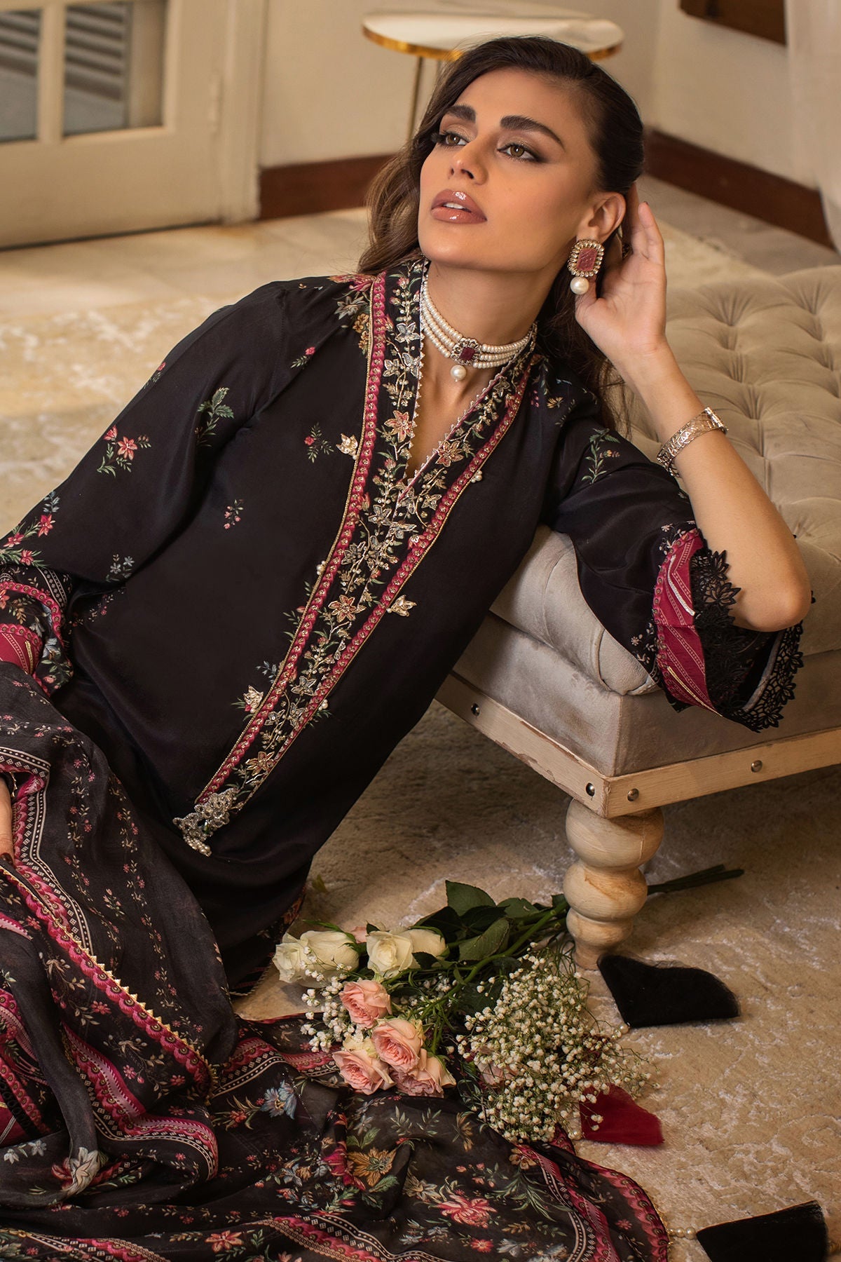 Annus Abrar | Luxe Silk Pret | ELISA - Official Annus Abrar stockist in UK - Sakeena London