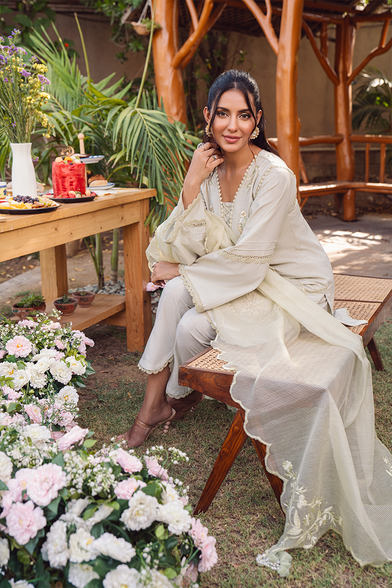 Fatima Khan | Luxury Pret 24 | SAGE IRISH GREEN - Official Fatima Khan stockist in UK - Sakeena London