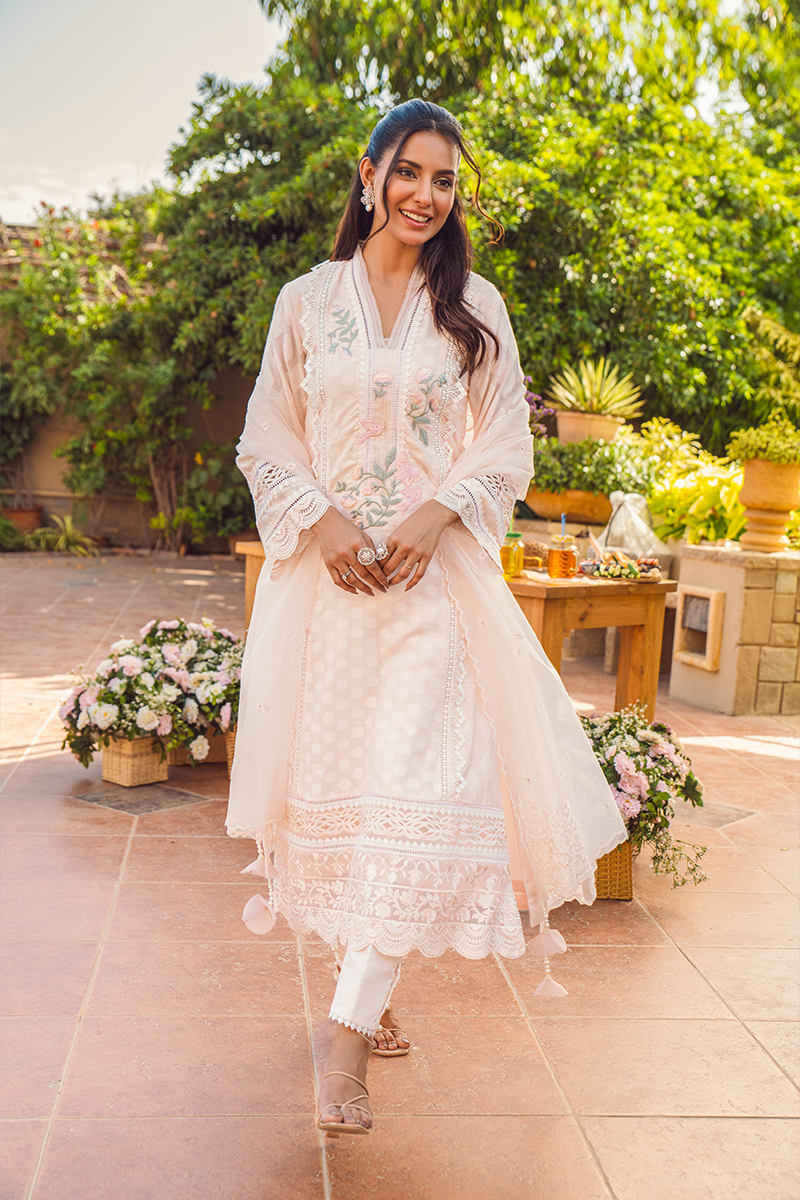 Fatima Khan | Luxury Pret 24 | ROSE WATER PEACH - Official Fatima Khan stockist in UK - Sakeena London