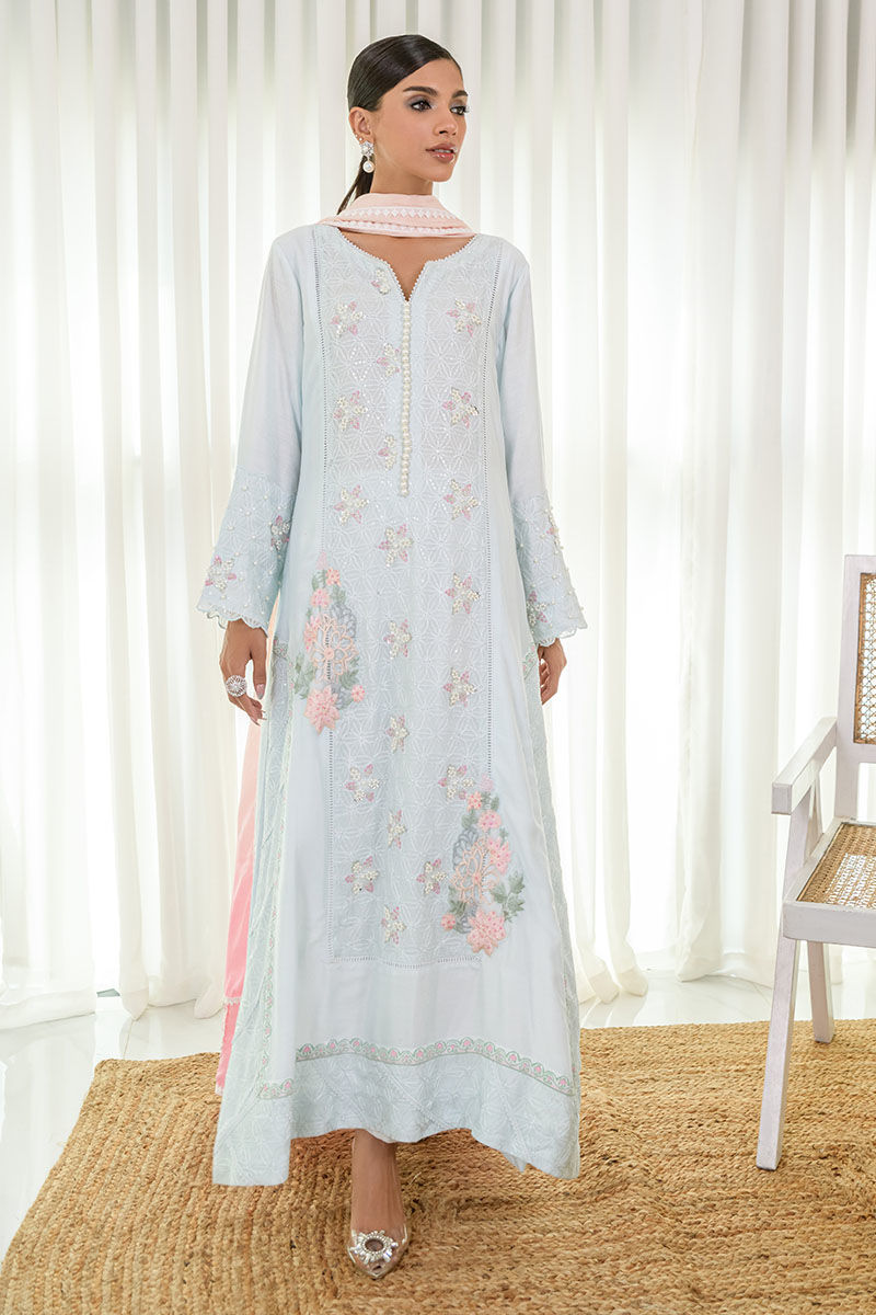 Fatima Khan | Luxury Pret 24 | BLUSH BLUE - Official Fatima Khan stockist in UK - Sakeena London