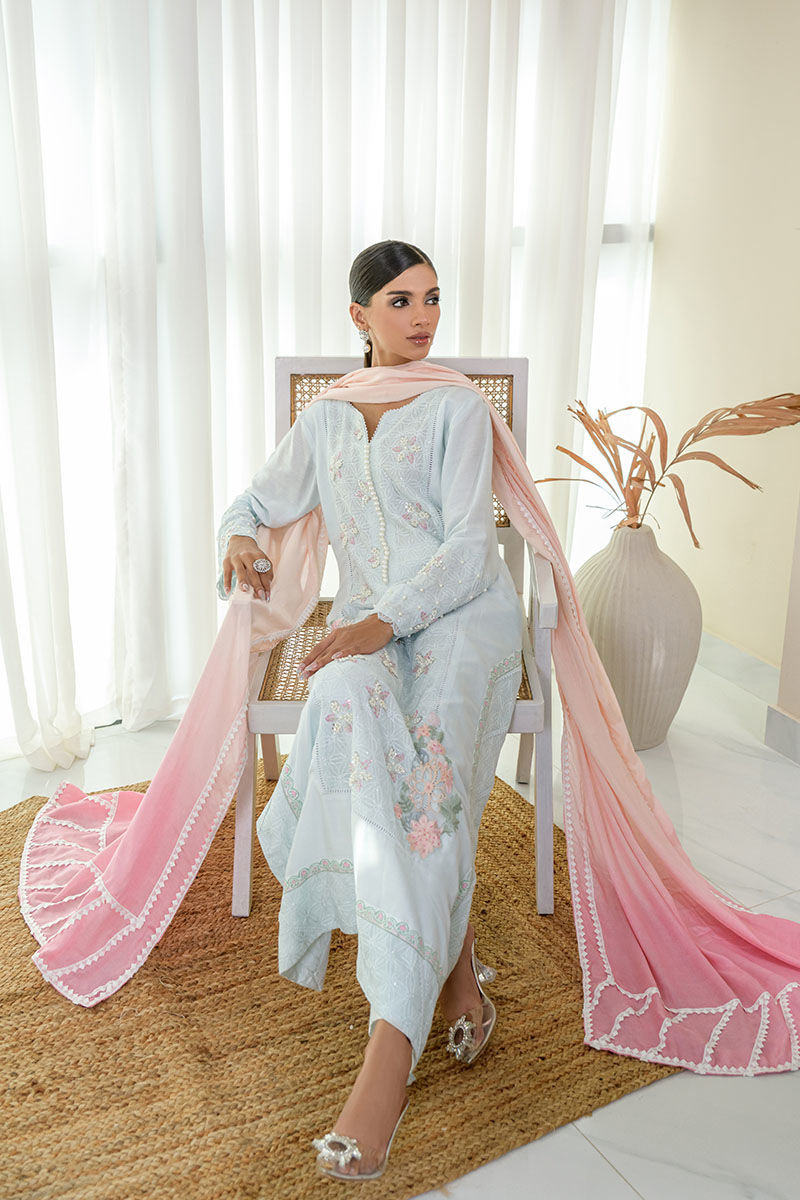 Fatima Khan | Luxury Pret 24 | BLUSH BLUE - Official Fatima Khan stockist in UK - Sakeena London