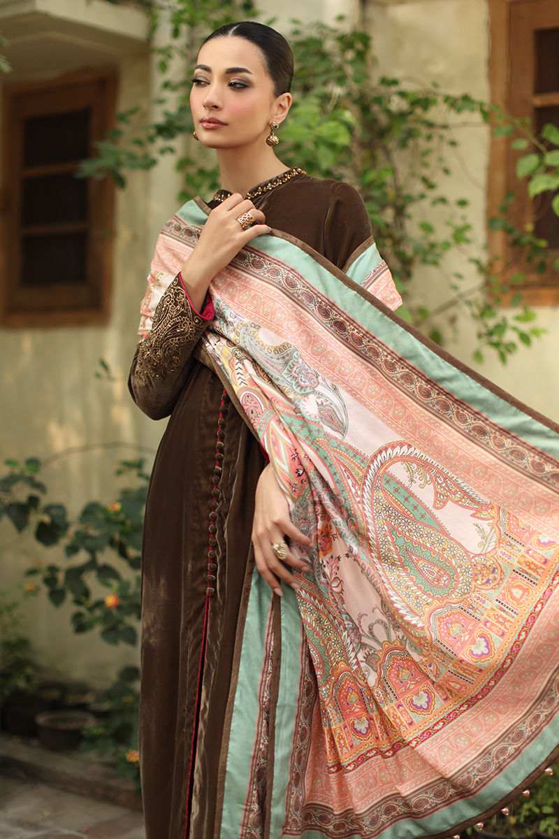 Aisha Imran | Printed Panache Velvet Shawls 25 | Inara Velvet Shawl - Official Aisha Imran stockist in UK - Sakeena London