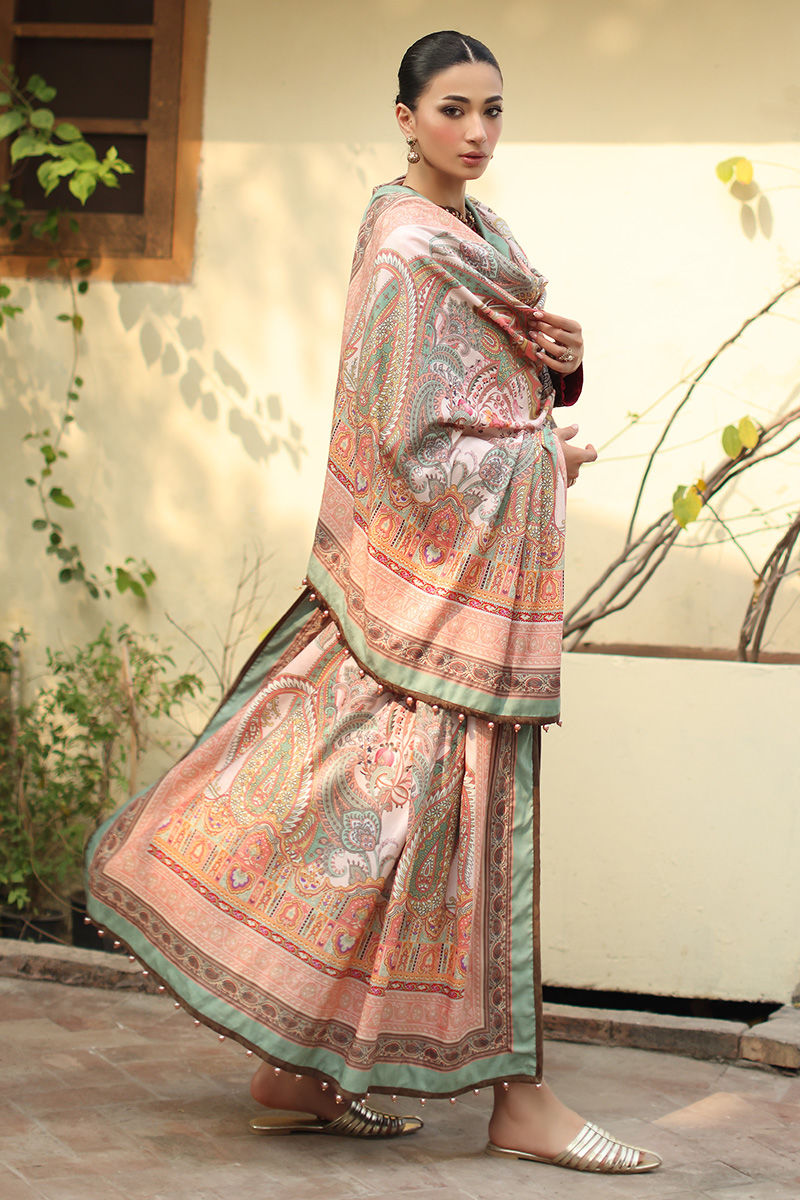 Aisha Imran | Printed Panache Velvet Shawls 25 | Inara Velvet Shawl - Official Aisha Imran stockist in UK - Sakeena London