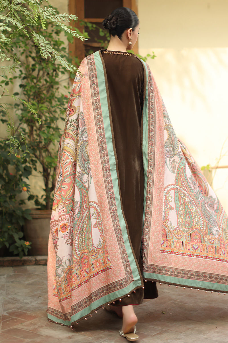 Aisha Imran | Printed Panache Velvet Shawls 25 | Inara Velvet Shawl - Official Aisha Imran stockist in UK - Sakeena London