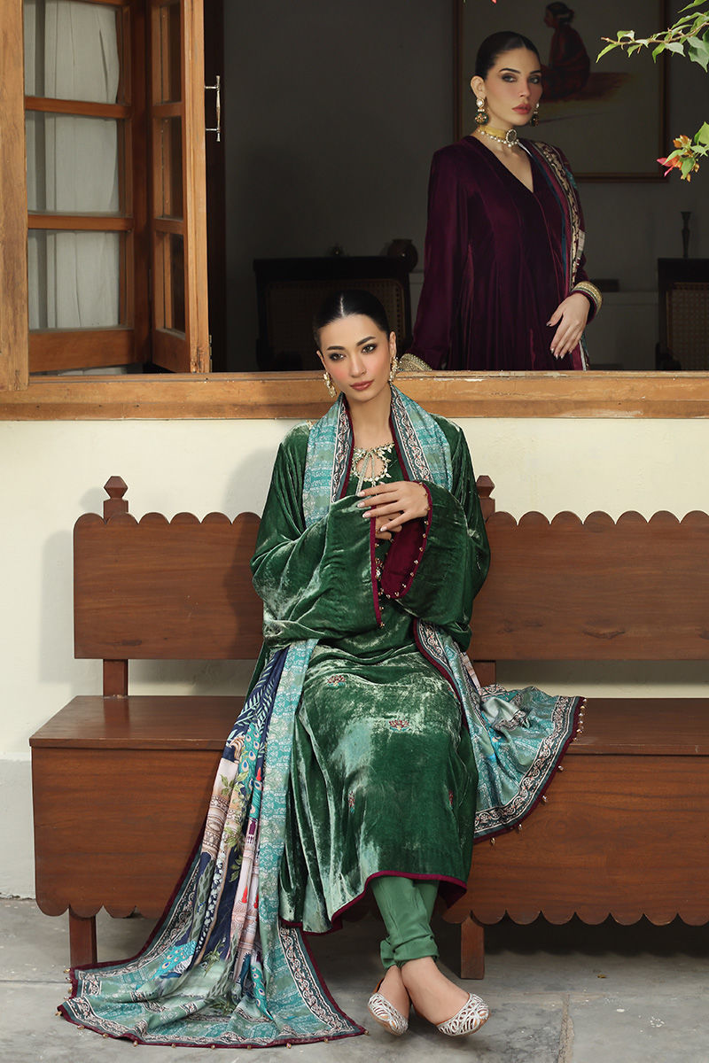 Aisha Imran | Printed Panache Velvet Shawls 25 | Nayra Velvet Shawl - Official Aisha Imran stockist in UK - Sakeena London