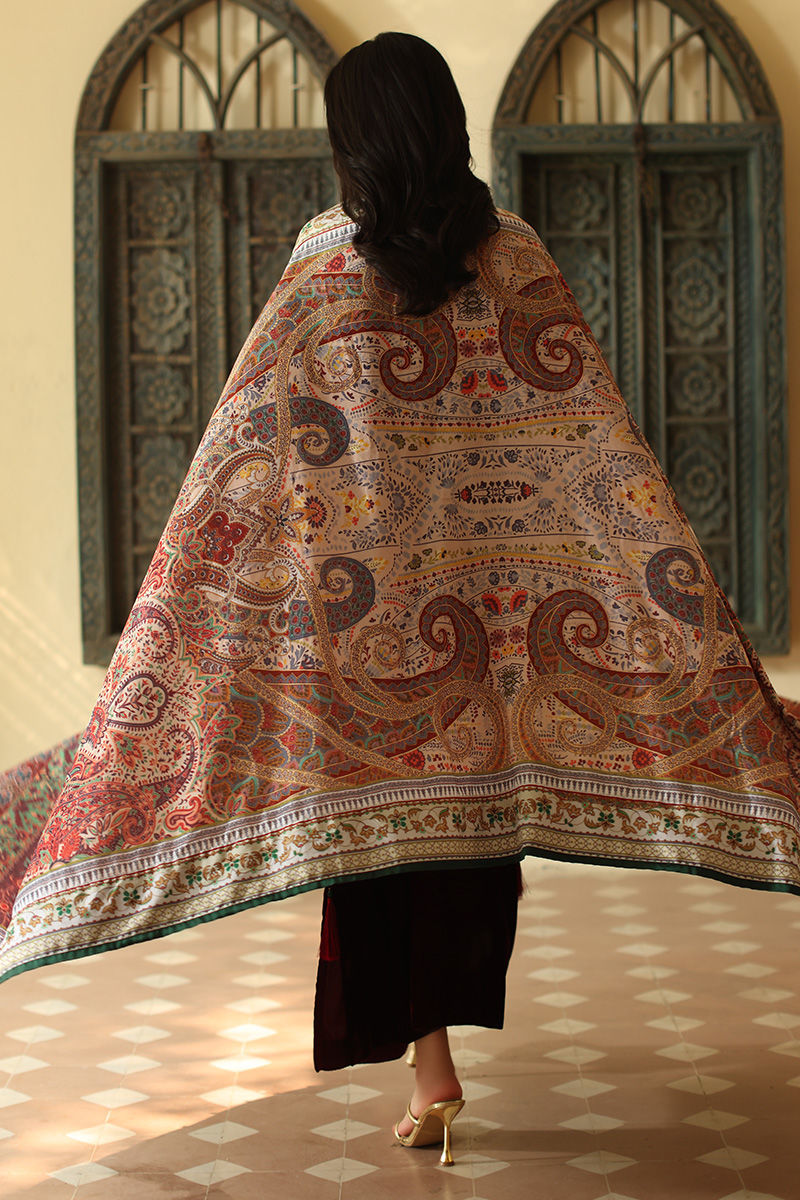 Aisha Imran | Printed Panache Velvet Shawls 25 | Sarai - Official Aisha Imran stockist in UK - Sakeena London