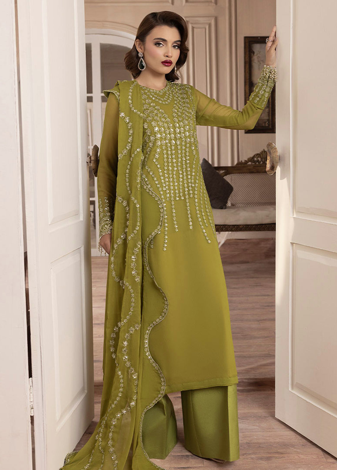 Sahane | Elyssa Festive Chiffon | CT-19001 Eve - ELYSSA - Official Sahane stockist in UK - Sakeena London