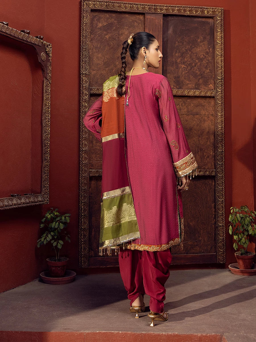 Salitex | Signature Festive Chiffon | SUNW6JI017UT - Official Salitex stockist in UK - Sakeena London