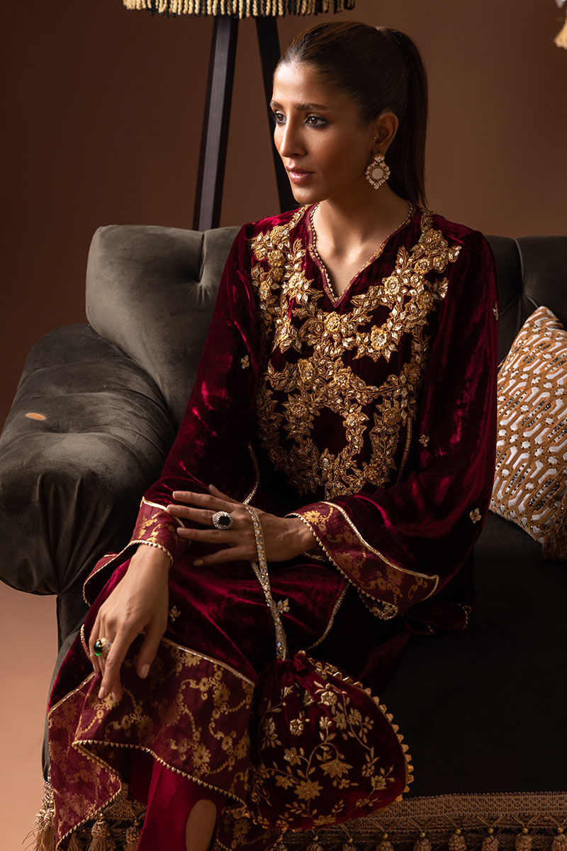 Ansab Jahangir | Bow Velvet Edit | SCARLETT - Official Ansab Jahangir stockist in UK - Sakeena London