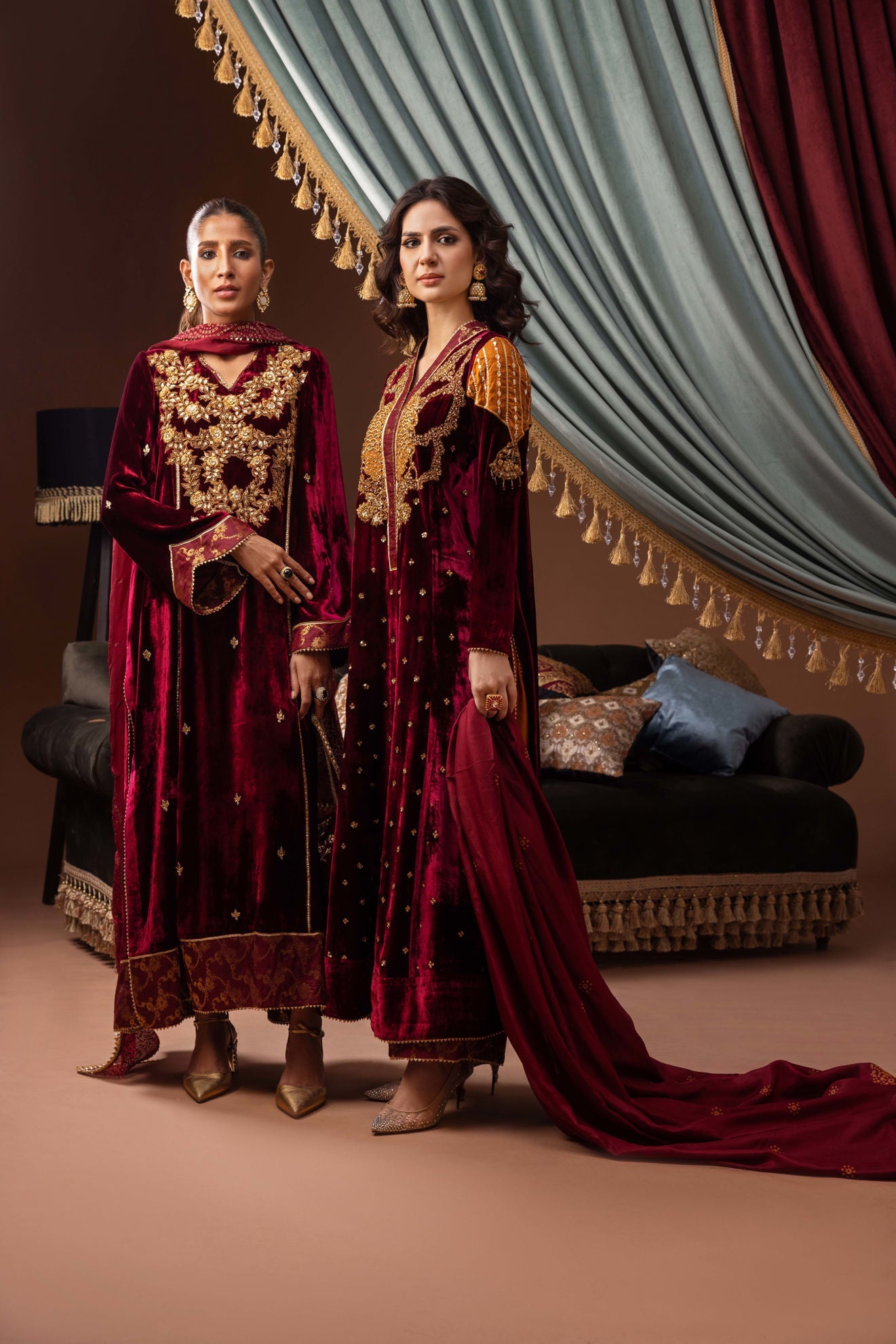 Ansab Jahangir | Bow Velvet Edit | SCARLETT - Official Ansab Jahangir stockist in UK - Sakeena London